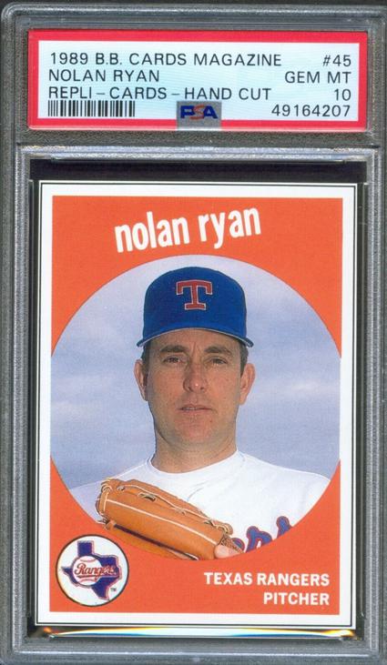 17. 1989 Baseball Cards Magazine Repli-Card Nolan Ryan Rangers