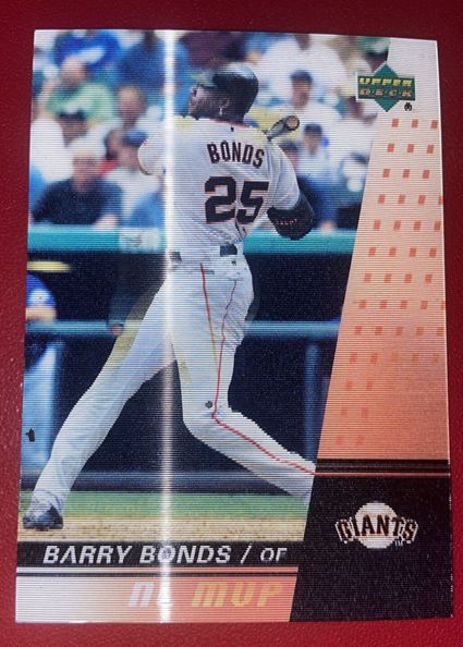  17. 2003 Upper Deck NL MVP Barry Bonds Baseball Card
