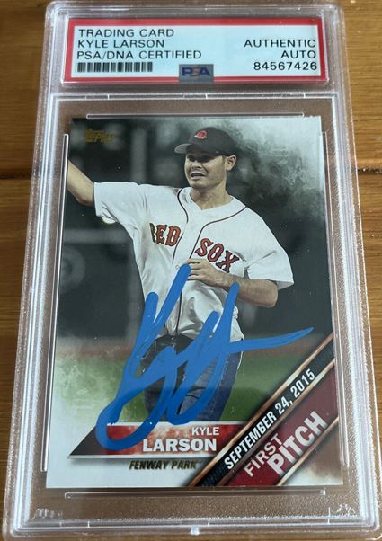 17. 2016 Topps First Pitch Kyle Larson Card