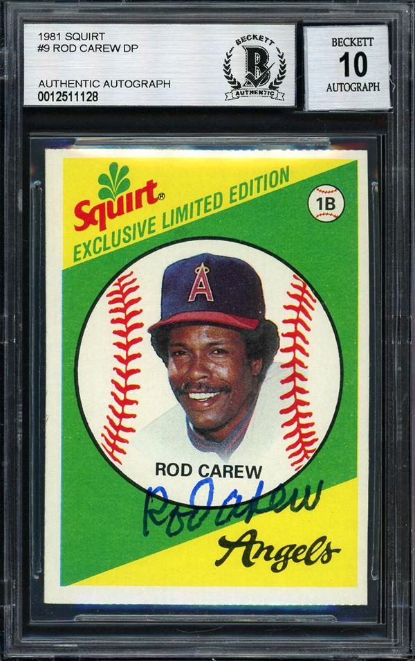 17. Rod Carew Autographed 1981 Topps Squirt Card