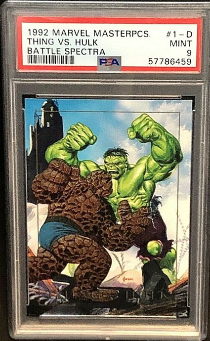 18. 1992 Marvel Masterpieces Thing Vs Hulk Battle Spectra    