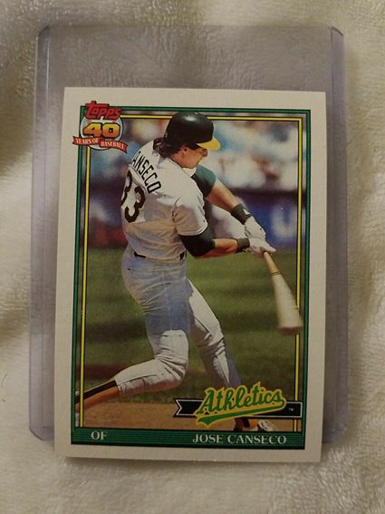 1991 Topps 40 Years Of Baseball Jose Canseco