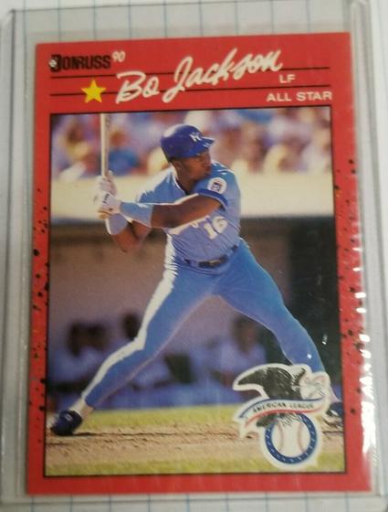 2. 1990 Don Russ Bo Jackson Baseball Card Error Card