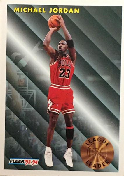2. Michael Jordan Fleer ‘93- ‘94 League Leader Card