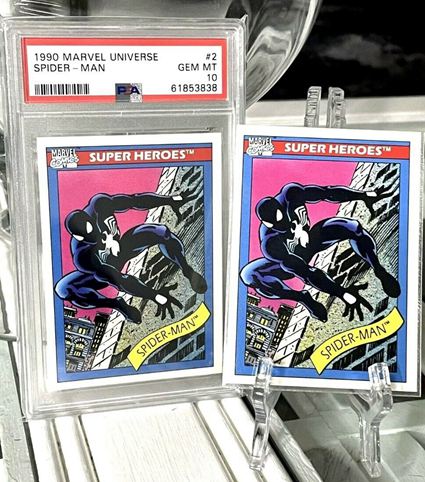 20. 1990 Marvel Universe Black Suit Spider-Man Card
