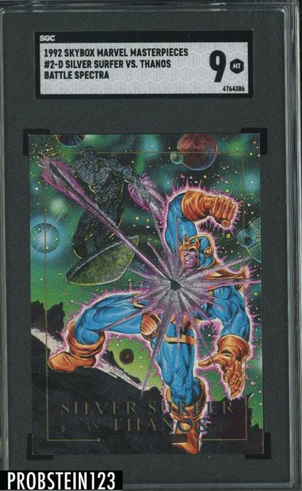 20. 1992 Skybox Marvel Masterpieces Battle Spectra Silver Surfer VS Thanos  