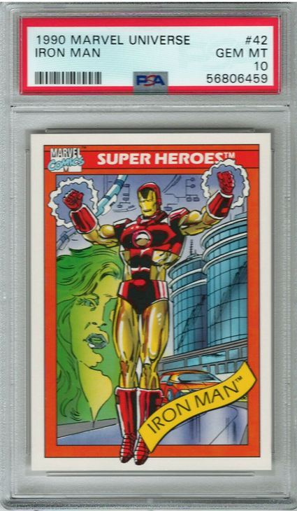22. 1990 Marvel Universe Iron Man Card
