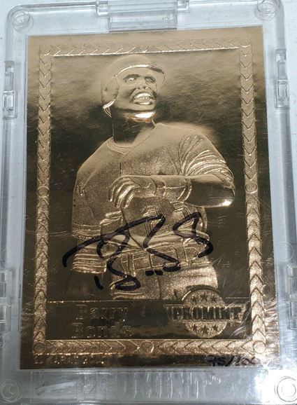 22. Barry Bonds Authentic Promint 22k Gold Autographed Card