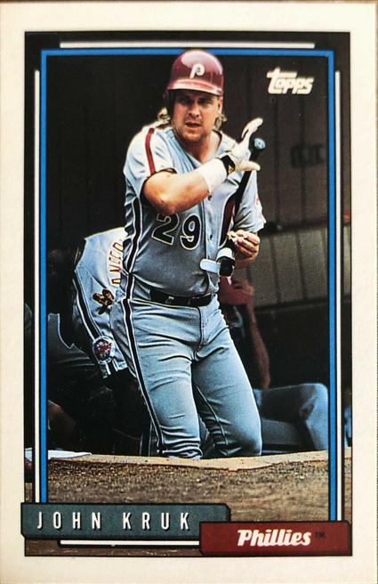23. John Kruk Topps 1992 Baseball Card