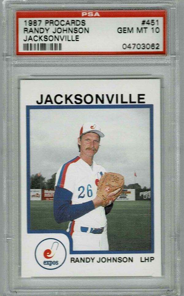 24. 1987 Topps Procards Jacksonville Expos Randy Johnson