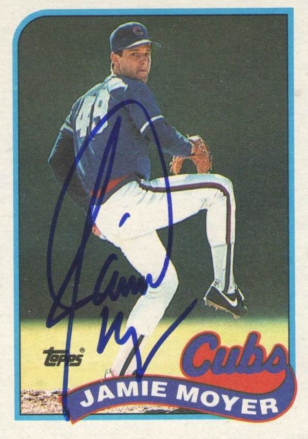 25. 1989 Topps Jamie Moyer Signed Baseball Card