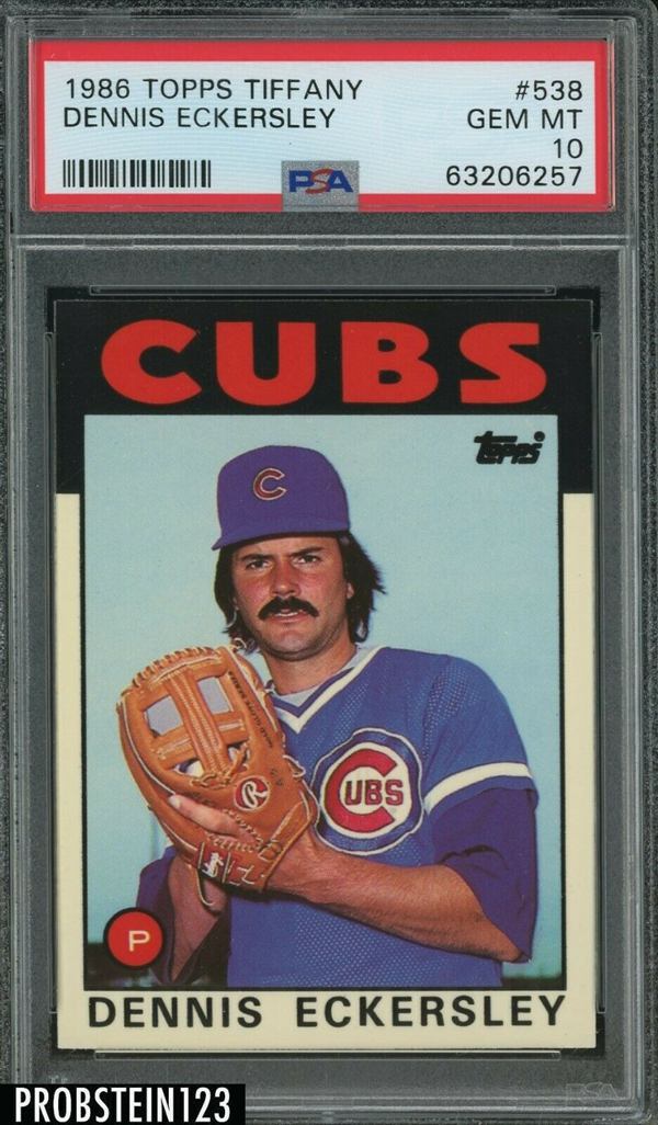 26. 1986 Topps Tiffany Dennis Eckersley Chicago Cubs Card