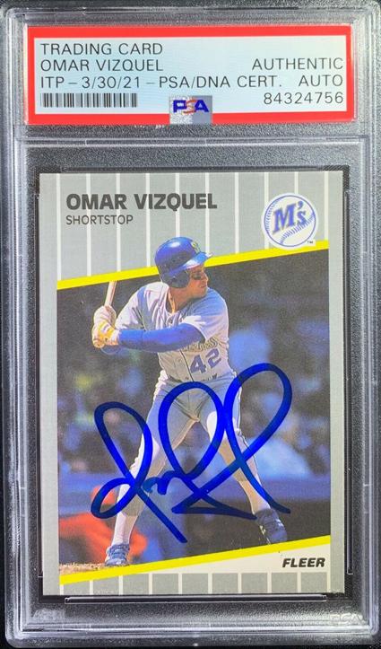 28. Omar Vizquel 1989 Fleer MLB Seattle Mariners