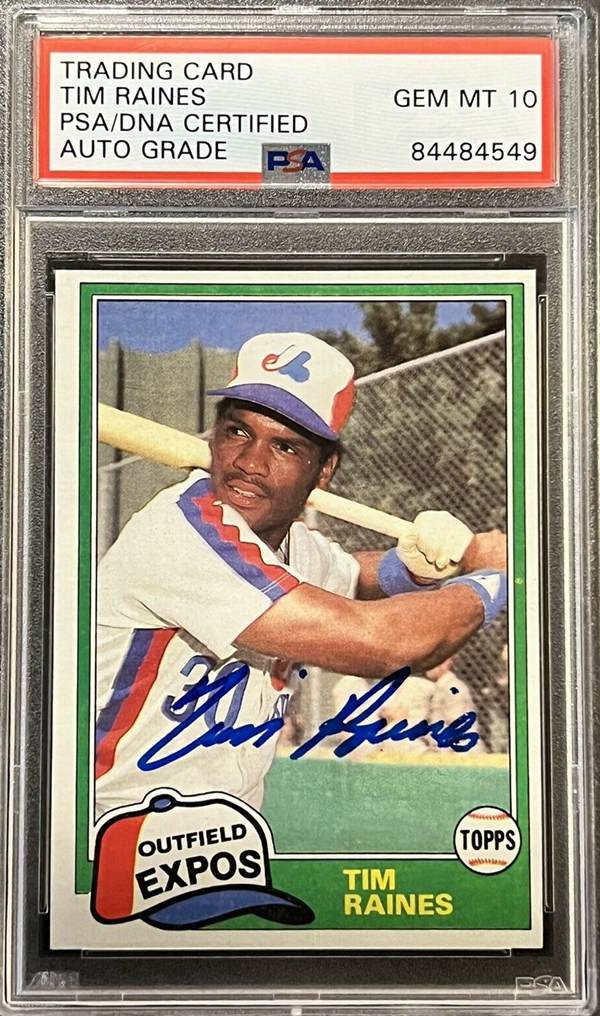 3. 1981 Topps Traded Expos Tim Raines Card
