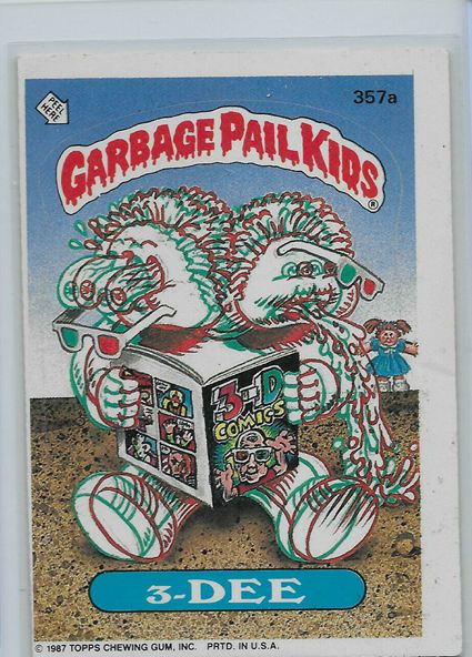 3. 1987 Topps Garbage Pail Kids Trading Card