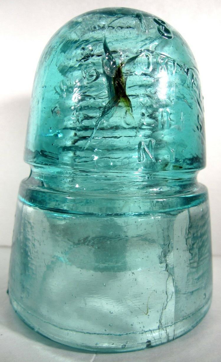 3. Antique Ice Blue Glass insulator CD 145