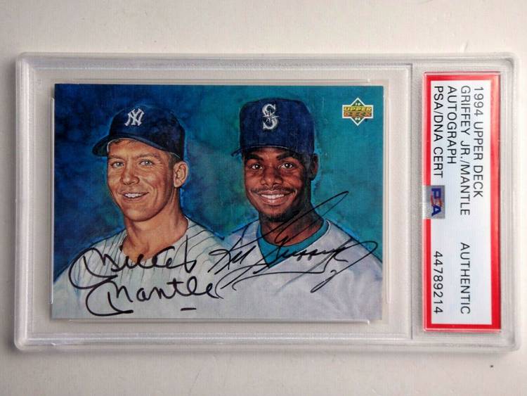 3. Mickey Mantle And Ken Griffey Jr Dual Signed