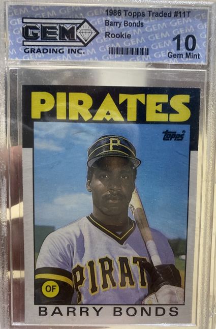  4.  1986 Topps Traded Barry Bonds Rookie Baseball Card