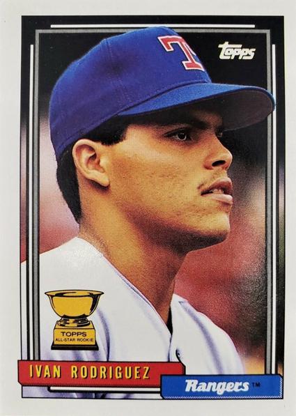5. 1992 Topps Ivan Rodriguez Texas Rangers Rookie Card