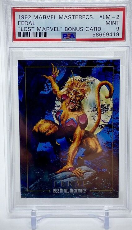 5. Feral 1992 SkyBox Marvel Masterpieces Lost Marvel Bonus Card  