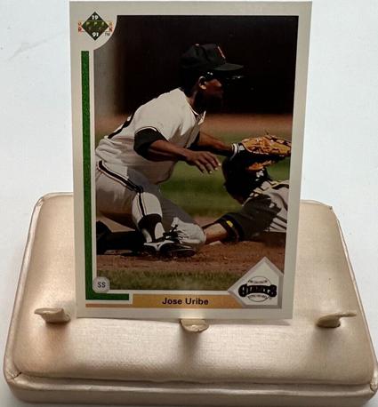 6. 1991 Jose Uribe Upper Deck Baseball Card Birthday Error