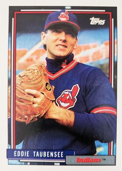 6. 1992 Topps Eddie Taubensee Cleveland Indians Rookie Baseball Card