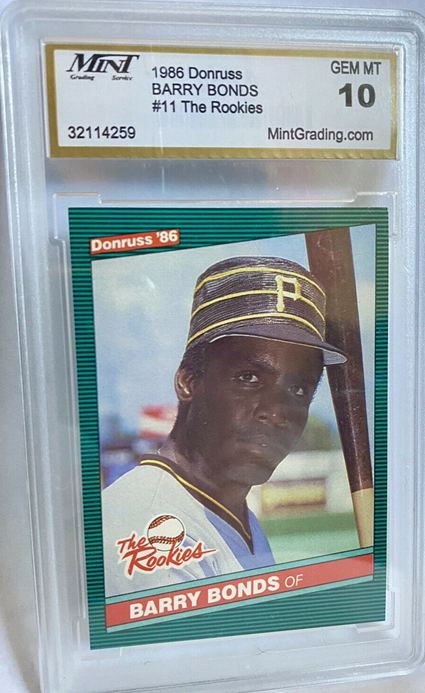  7. 1986 Donruss the Rookies Barry Bonds MLB Pirates Baseball Card