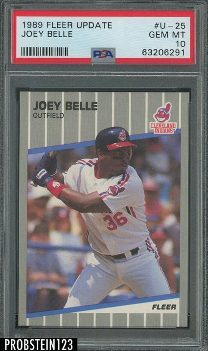 7. 1989 Fleer Update Joey Belle Cleveland Indians