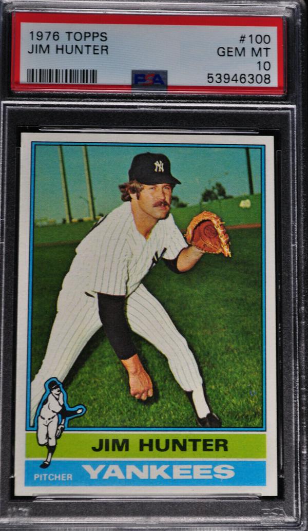 8. 1976 Topps Jim Hunter Baseball Card