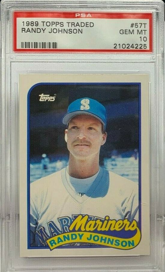 8. 1989 Randy Johnson Topps Traded Rookie Card