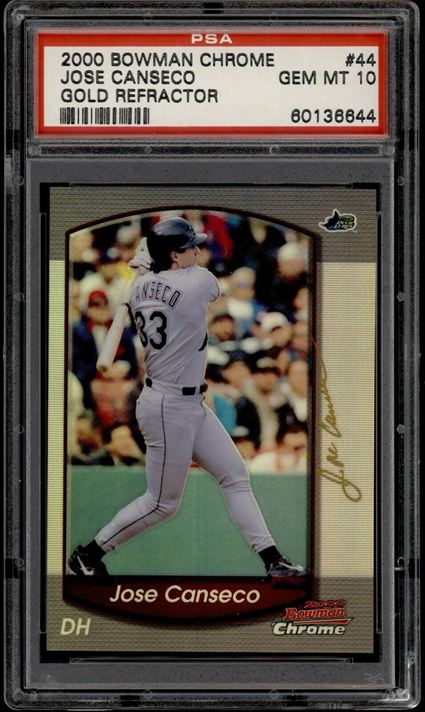 8. 2000 Bowman Chrome Jose Canseco Refractor