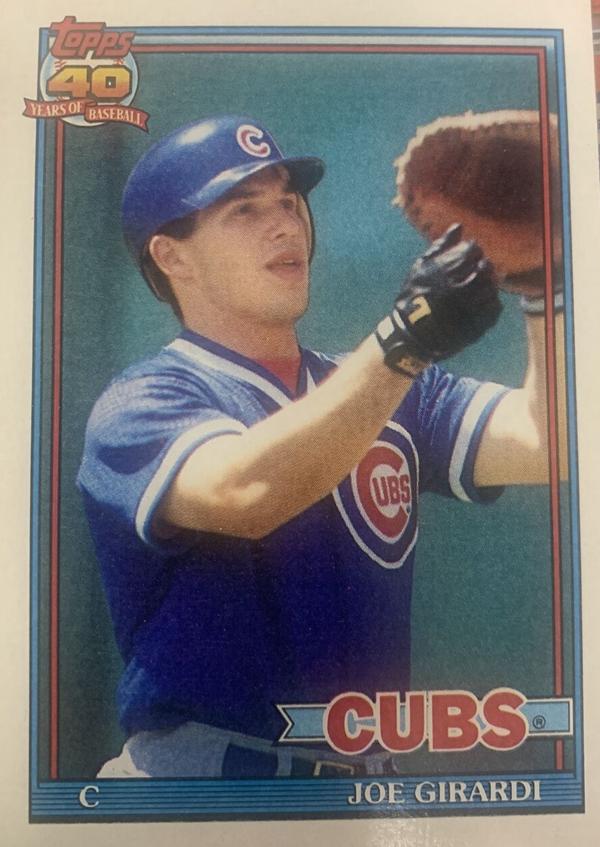 8. Joe Girardi Topps 1991 Rookie Baseball Card