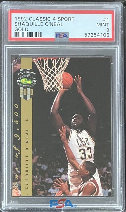 12. 1992 1993 Classic 4 Sport Shaquille O’neal Rc Shaq Gold