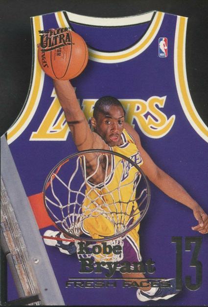 15. 1996-97 Fleer Ultra Fresh Faces Die-Cut Kobe Bryant Rookie Card