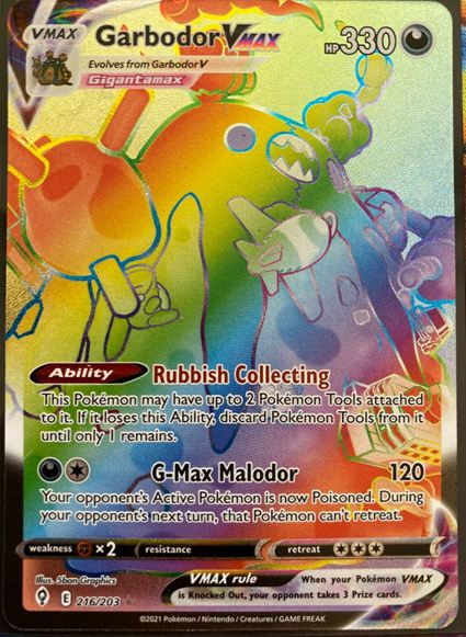 19. Pokémon Card Garbodor Vmax Ultra Rare   