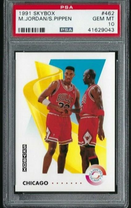 21. 1991 Skybox Michael Jordan and Scottie Pippen Basketball Card