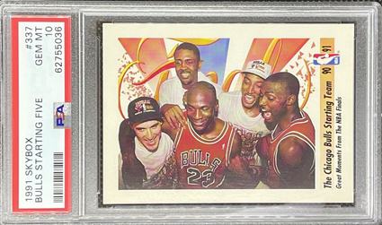 23. 1991 Skybox Bulls Starting Five Basketball Card