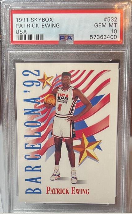 24. 1991 Skybox Patrick Ewing USA Dream Team Basketball Card