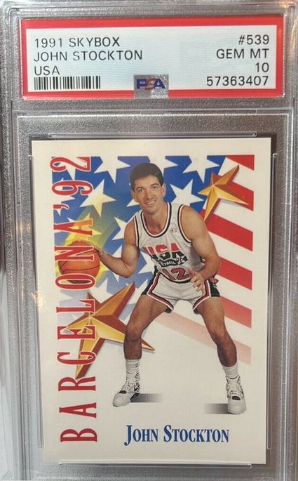 4. 1991 Skybox John Stockton USA Dream Team Basketball Card