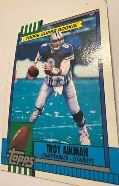 4. Troy aikman topps super rookie card topps