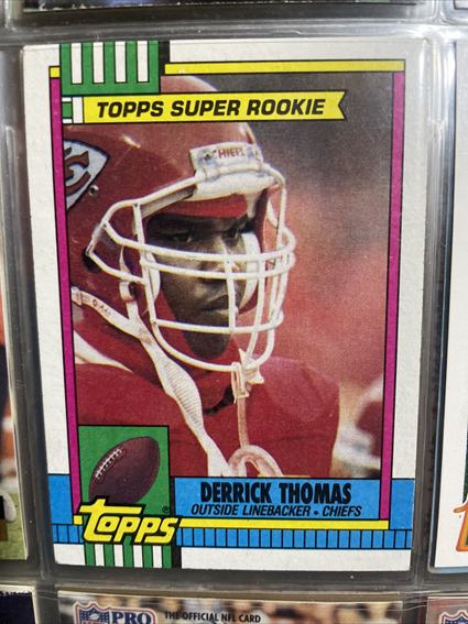 7. Derrick Thomas Topps  Football Card