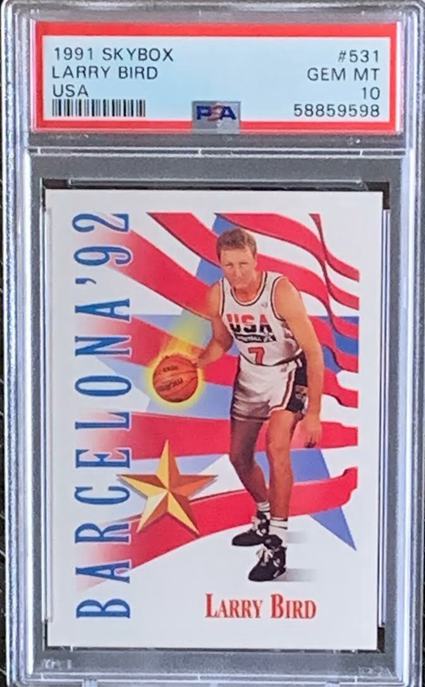 9. 1991 Skybox Larry Bird USA Basketball Card