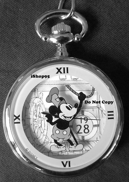 9. Disney Mickey Mouse Steamboat Willie Automatic Limited Edition Pocket Watch