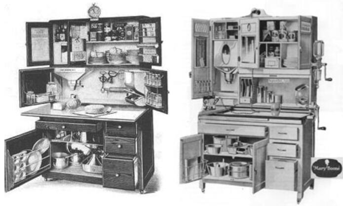 A Hoosier Kitchen Cabinet from the 1900s