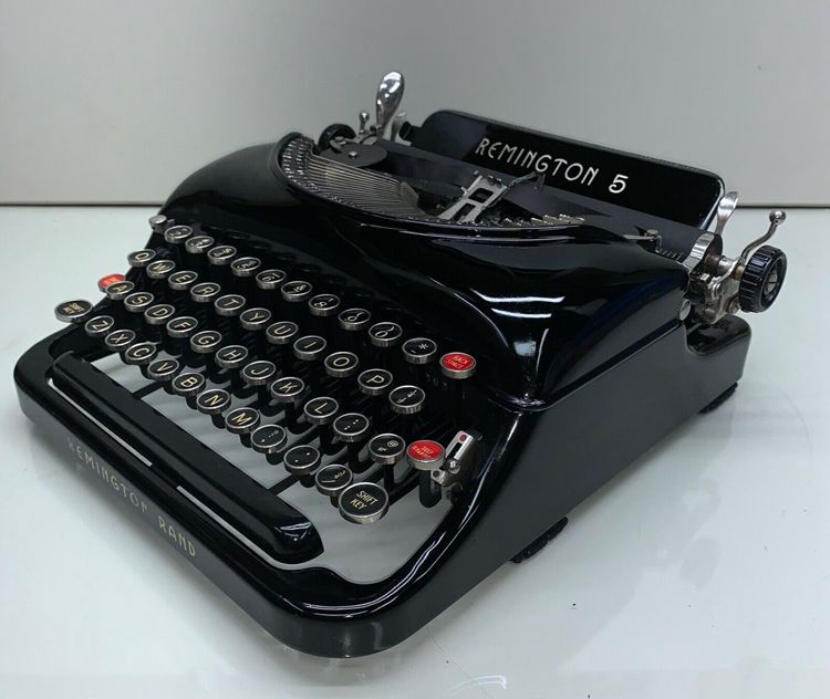 Antique 1936 Remington Model 5 Vintage Typewriter