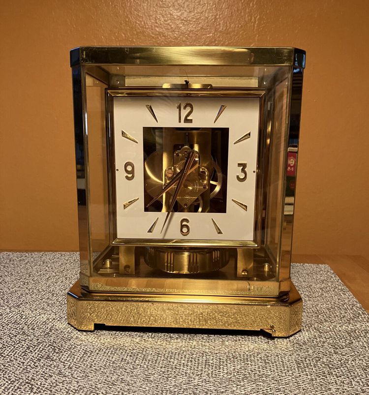Circa 1960-70 Jaeger Le Coultre Atmos Mantle Table Clock Swiss Made