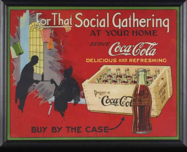 Rare Canadian Cardboard Coca-Cola Poster
