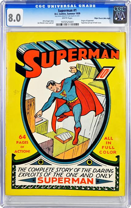 Superman 1, the most expensive comic book of all time, 1939