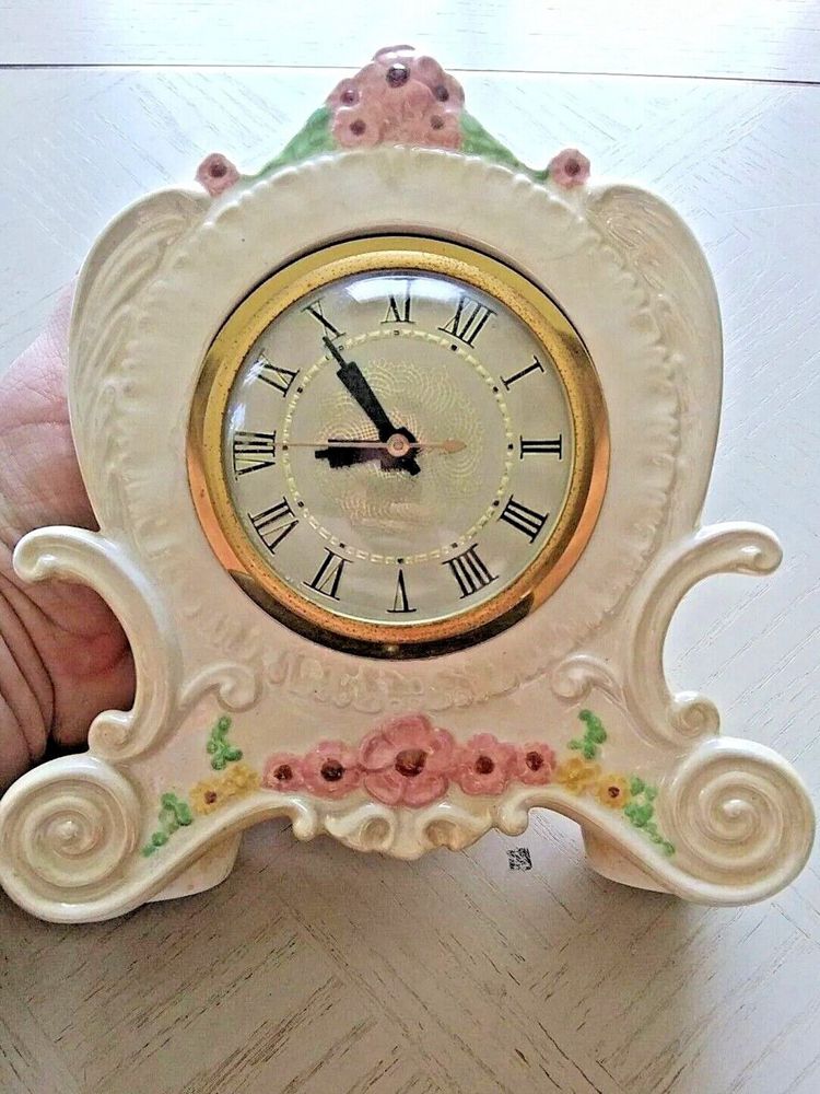 Vintage 1969 Mary Hayes Porcelain Mantel Clock