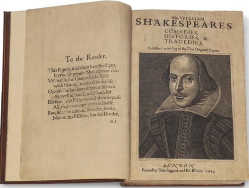 1. William Shakespeare First Folio